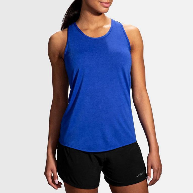 Brooks Distance Running Tank Dame Outlet - Blå - Norge (VIL021953)